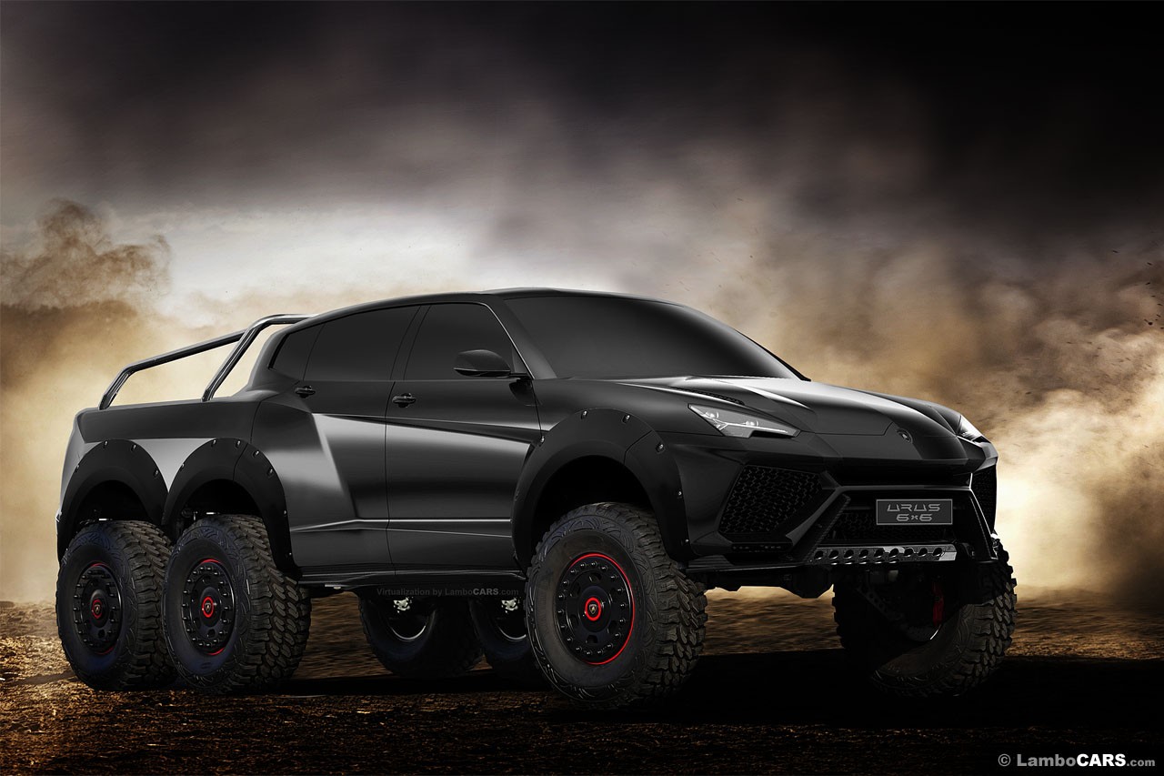 Lạ mắt với ảnh render Lamborghini Urus 6x6 - 2