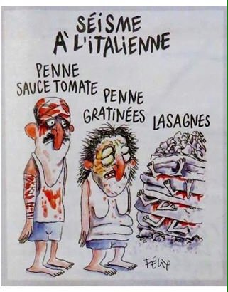 Báo Charlie Hebdo châm biếm người thiệt mạng động đất ở Ý - 1
