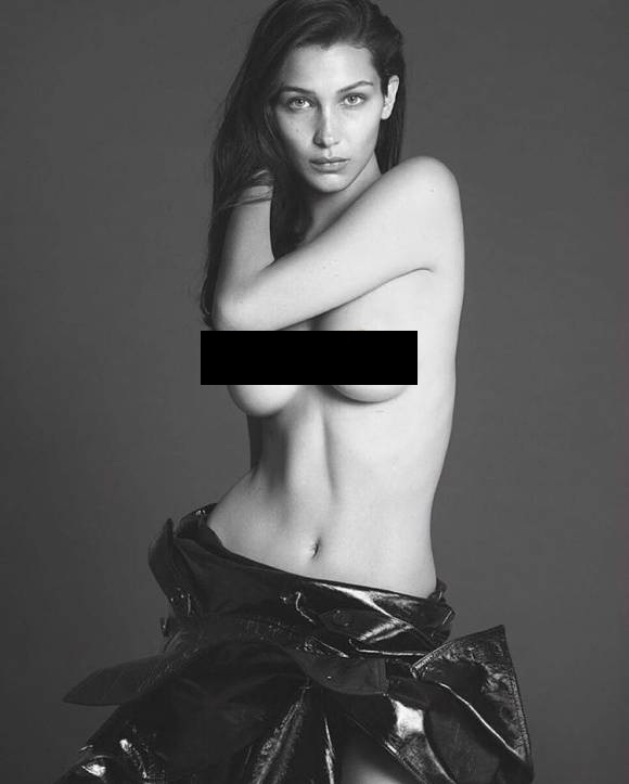 Bella Hadid nóng bỏng trên tạp chí Vogue - 1