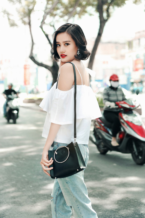 Kim Chi gợi ý cách phối đồ thu cực xinh với tóc ngắn - 5