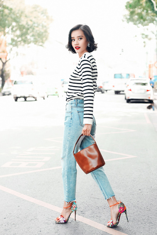 Kim Chi gợi ý cách phối đồ thu cực xinh với tóc ngắn - 7