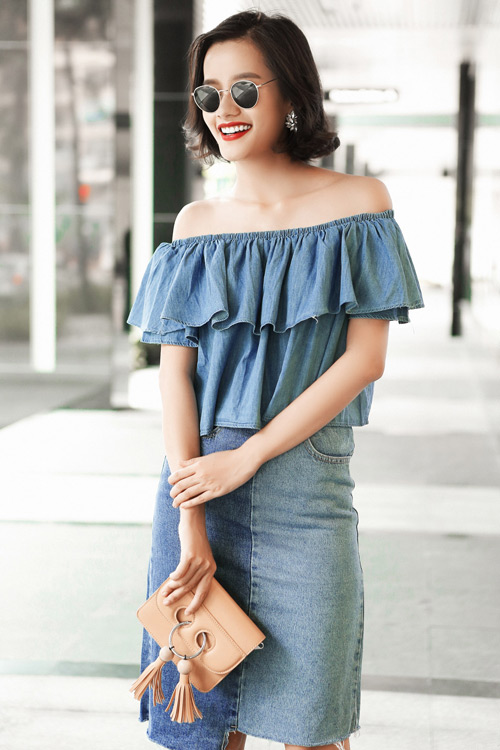 Kim Chi gợi ý cách phối đồ thu cực xinh với tóc ngắn - 9