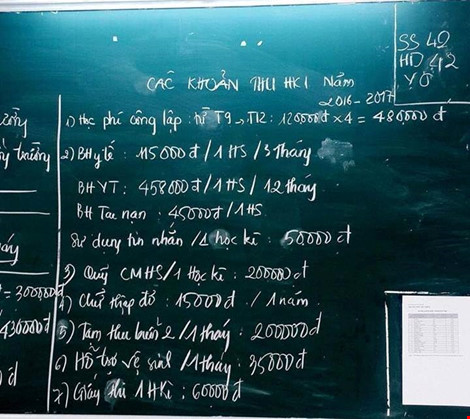Phụ huynh “choáng” trước thông báo thu tiền của trường - 3
