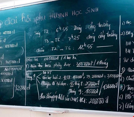 Phụ huynh “choáng” trước thông báo thu tiền của trường - 2