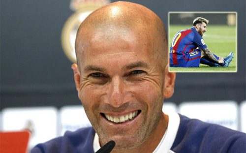 Zidane hả hê: "Barca sẽ tệ hơn khi không có Messi" - 1