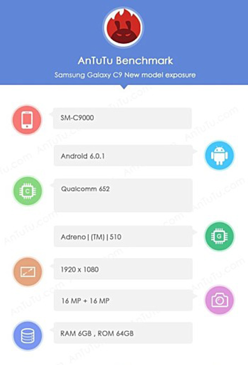 Lộ ảnh Samsung Galaxy C9 dùng RAM 6GB - 3