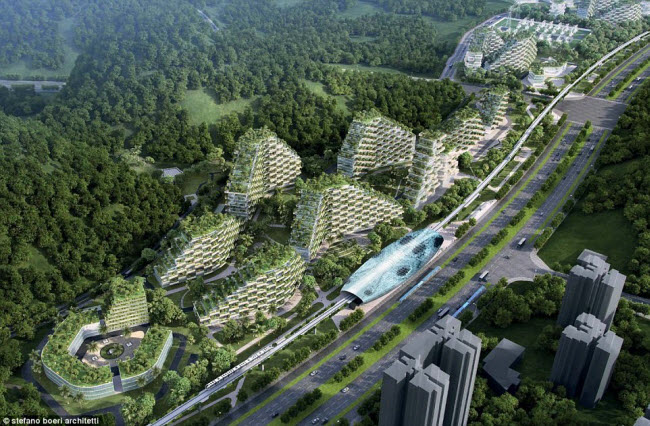 Thành phố rừng Liễu Châu được xây dựng tại khu thắng cảnh Karst cạnh sông Quế Giang ở tỉnh Quảng Tây, Trung Quốc. Đây được coi là thành phố xanh nhất thế giới khi hoàn thành.