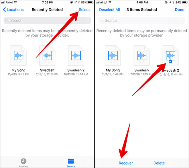 Phục hồi dữ liệu đã xóa bằng ứng dụng Files trên iOS 11 - 1