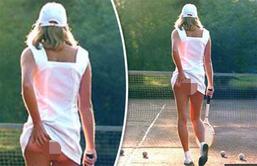 Sự thật sau ảnh kinh điển mỹ nữ tennis vén váy lộ vòng 3 - 1