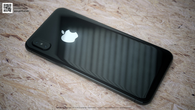 Toàn bộ mặt trước phủ kín màn hình tràn cạnh, và không còn phím Home cảm ứng lực như iPhone 7 và 7 Plus
