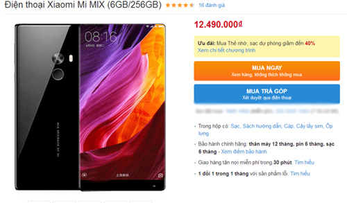 HOT: Xiaomi Mi Mix giảm 4,5 triệu đồng tại Việt Nam - 1