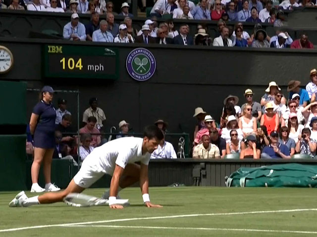 Wimbledon: Klizan bỏ nhỏ 4 lần như 1, Djokovic sấp mặt