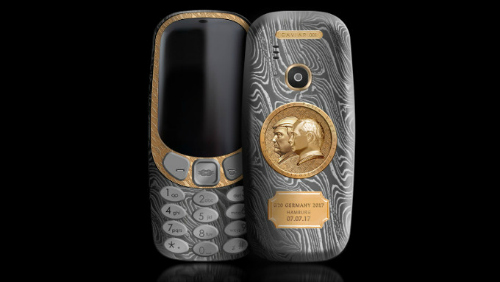 Xuất hiện Nokia 3310 chạm hình Tổng thống Trump và Putin, giá siêu đắt - 1