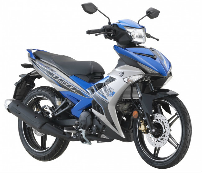 Tổng trọng lượng Yamaha Y15ZR là 115 kg. Ảnh phiên bản màu xanh da trời.