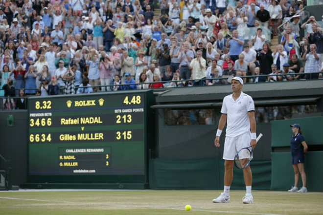 Nadal thua vì giao bóng lên lưới: Federer &#34;nhập&#34; Muller - 1