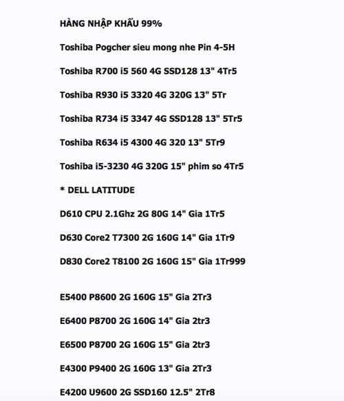 Giá chạm đáy, hàng loạt laptop cũ bán chỉ hơn 1 triệu đồng - 3