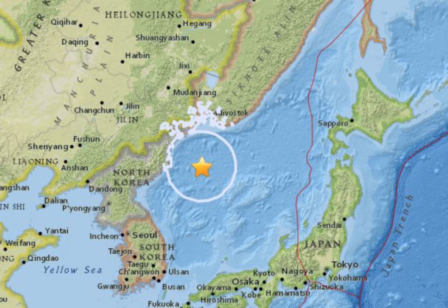 Động đất 5.8 độ richter bất thường ngoài khơi Triều Tiên - 1