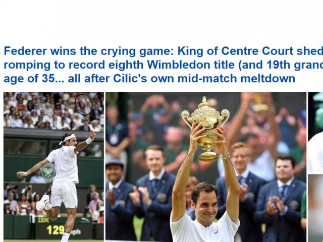 Federer vô địch Wimbledon, fan ước gặp Nadal chung kết US Open