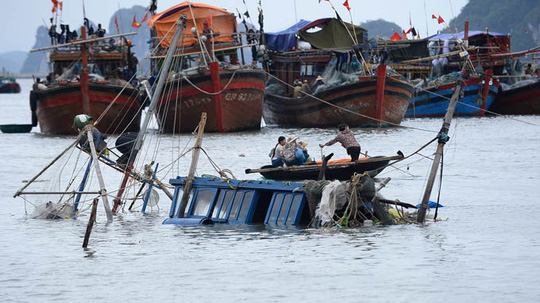 Quảng Bình: Hàng chục tàu cá bị chìm, nhiều người bị thương - 1