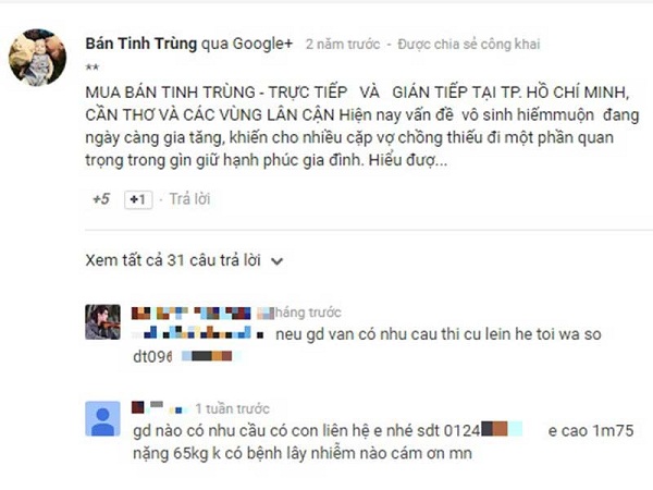 Công khai rao bán tinh trùng qua mạng - 3