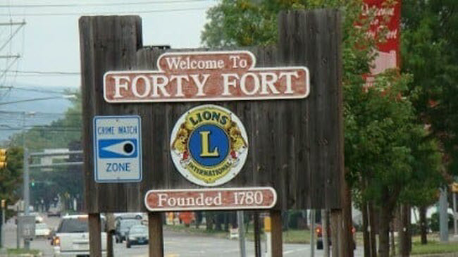 Forty Fort, Pennsylvania: Thị trấn được hình thành bởi “forty” (40) người di cư từ bang Connecticut.