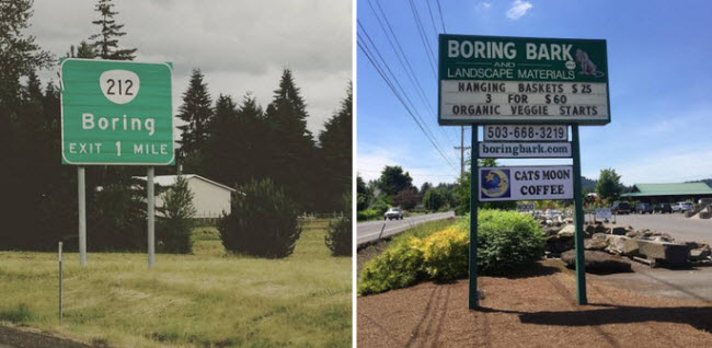 Boring, Oregon: Thị trấn được đặt tên theo một anh chàng bảnh bao tên Boring.