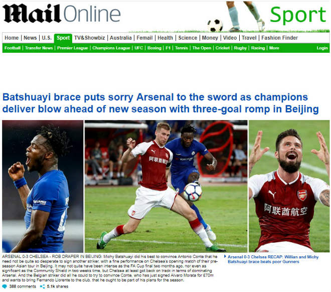 Báo chí Anh: Chelsea hạ Arsenal, Morata bị SAO 35 triệu bảng đe dọa - 1