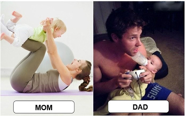 Sự khác biệt khi trẻ ở nhà một mình với bố và mẹ.