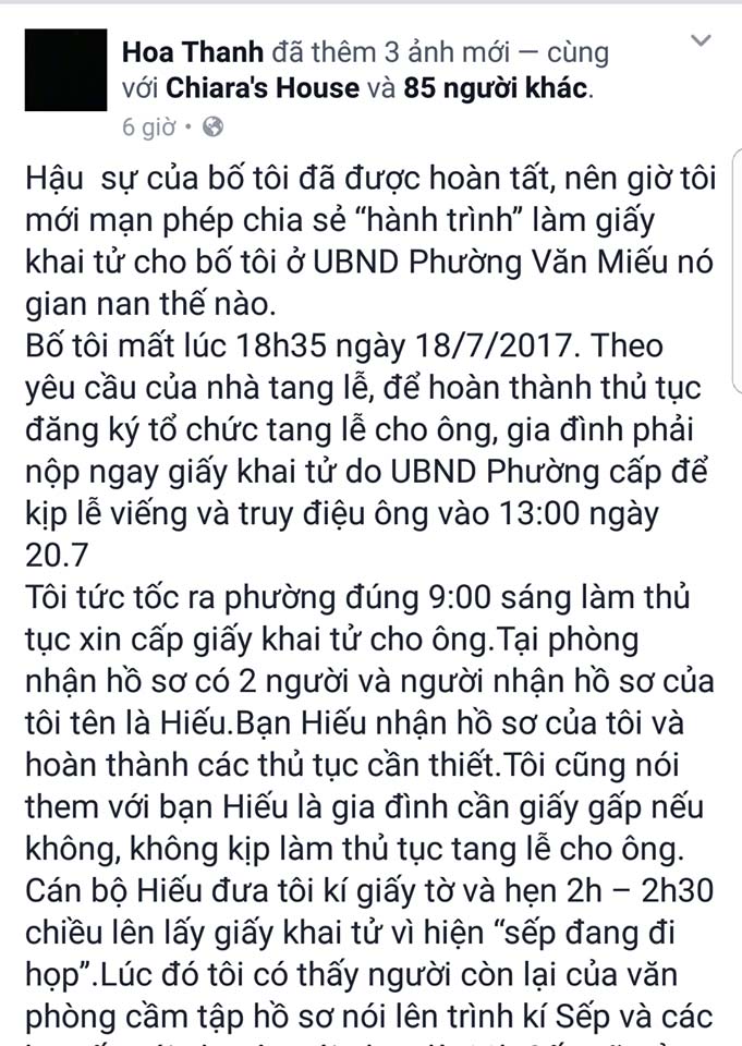 Chủ tịch Phường Văn Miếu trần tình về việc “bắt người chết chờ giấy khai tử” - 2