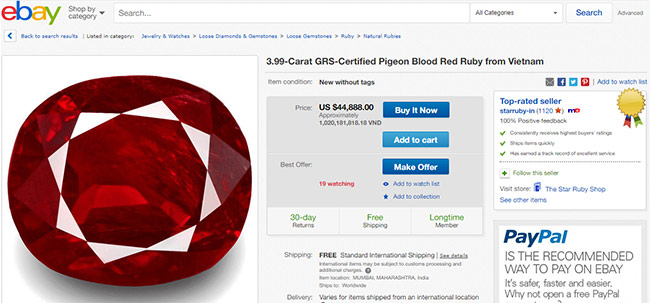 Bất ngờ những món đồ tiền tỷ của Việt Nam được bán trên Ebay - 1