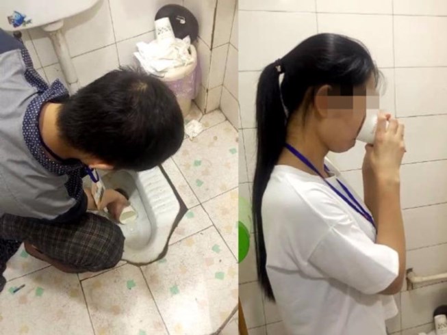 Công ty ở Trung Quốc phạt nhân viên uống nước toilet - 1
