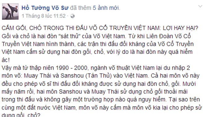 Sau “sự cố” Huỳnh Tuấn Kiệt, lão võ sư bức xúc với đòn chỏ, gối - 2