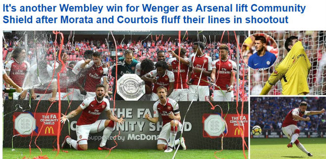 Arsenal mừng “ăn 3”: Báo chí Anh ngợi ca “Pháo thủ” đổ máu đoạt cúp - 1