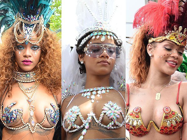 Rihanna khoe thân hình bốc lửa trong lễ hội Carnival - 6