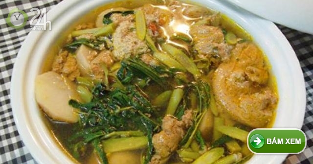 Cách nấu canh cua khoai sọ rau rút đậm đà hương vị mùa hè