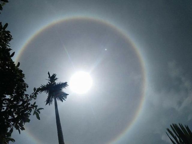 Sau lũ quét, xuất hiện quầng sáng ”lạ” quanh mặt trời ở Yên Bái