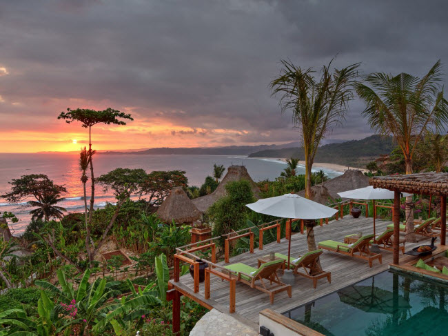 Khu nghỉ dưỡng Nihi nằm trên bờ biển phía tây đảo Sumba, Indonesia.