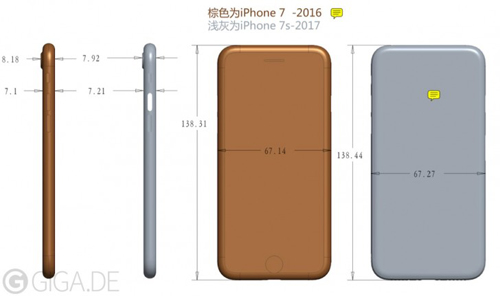 iPhone 7s dùng kính ốp lưng, dày hơn iPhone 7 - 1
