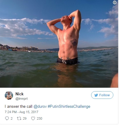 Hàng ngàn người Nga cởi trần chụp ảnh bắt chước Putin - 3