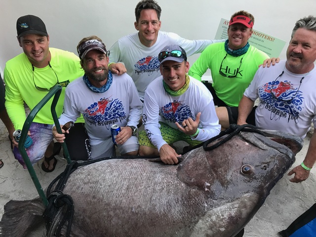 Mỹ: Lặn biển, bắt được cá mú khổng lồ to gấp đôi người - 2