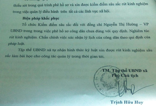 "Xin rút kinh nghiệm sâu sắc" vụ bút phê “lạ” vào lý lịch - 2