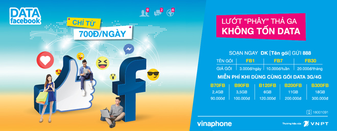 Cách dùng Facebook không giới hạn Data cho thuê bao VinaPhone - 1