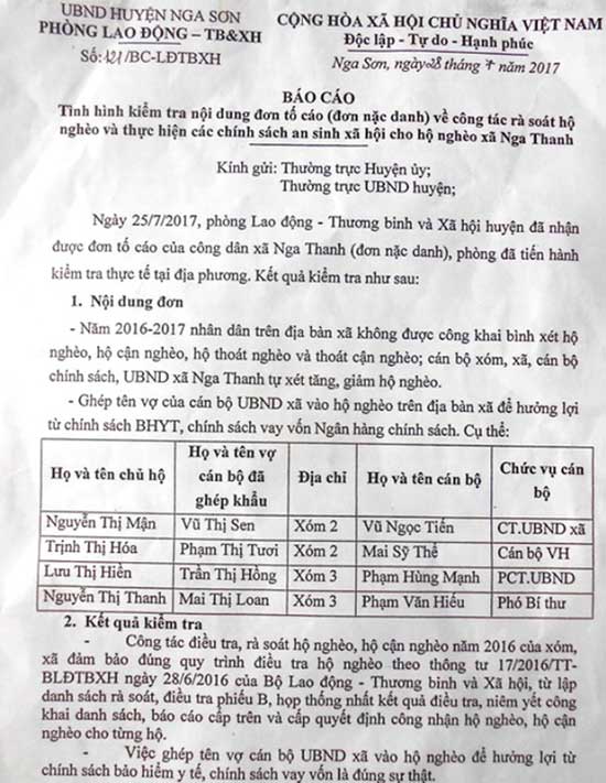 Nhiều bà vợ lãnh đạo xã “đi lạc” vào nhà hộ nghèo để trục lợi - 2