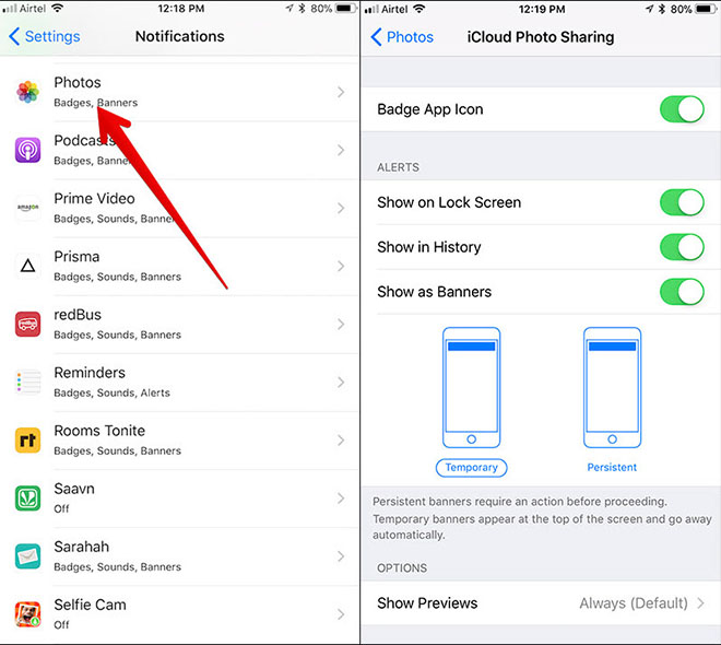 Tắt những thông báo phiền phức liên quan tới album ảnh trên iOS - 5