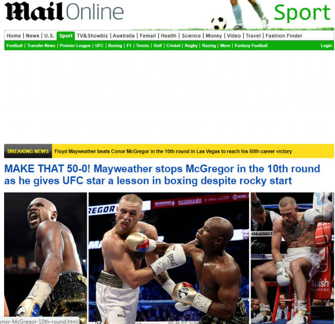 Mayweather &#34;dạy dỗ&#34; McGregor, báo chí hả hê tôn vinh như anh hùng - 2