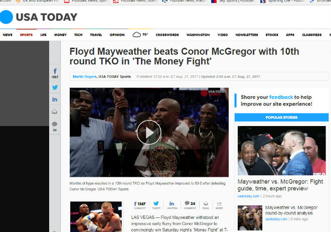 Mayweather &#34;dạy dỗ&#34; McGregor, báo chí hả hê tôn vinh như anh hùng - 5