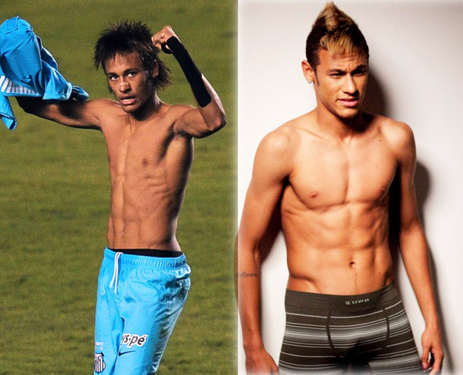 Neymar: Từ gầy trơ xương sườn tới mỹ nam cường tráng - 1