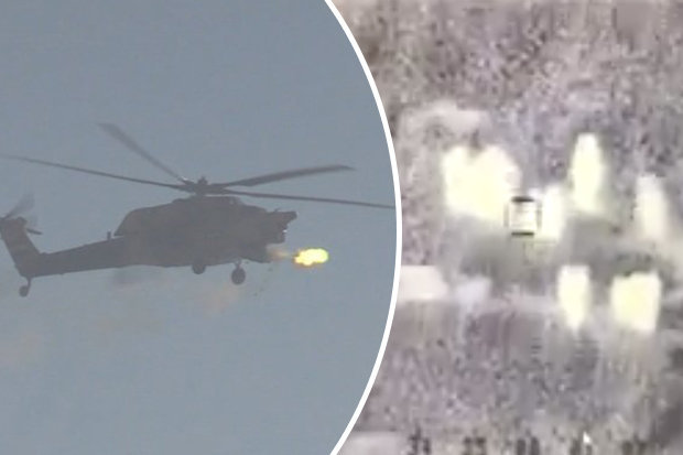 Video: Cận cảnh trực thăng Iraq “thổi bay” 180 khủng bố IS - 1