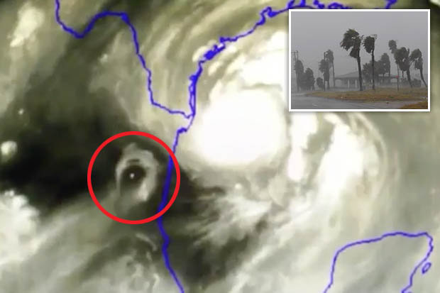 Vật thể bí ẩn xuất hiện bên cạnh siêu bão đổ bộ vào Mỹ - 1