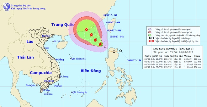 Bão số 8 giật cấp 10 chính thức hoành hành trên Biển Đông - 1
